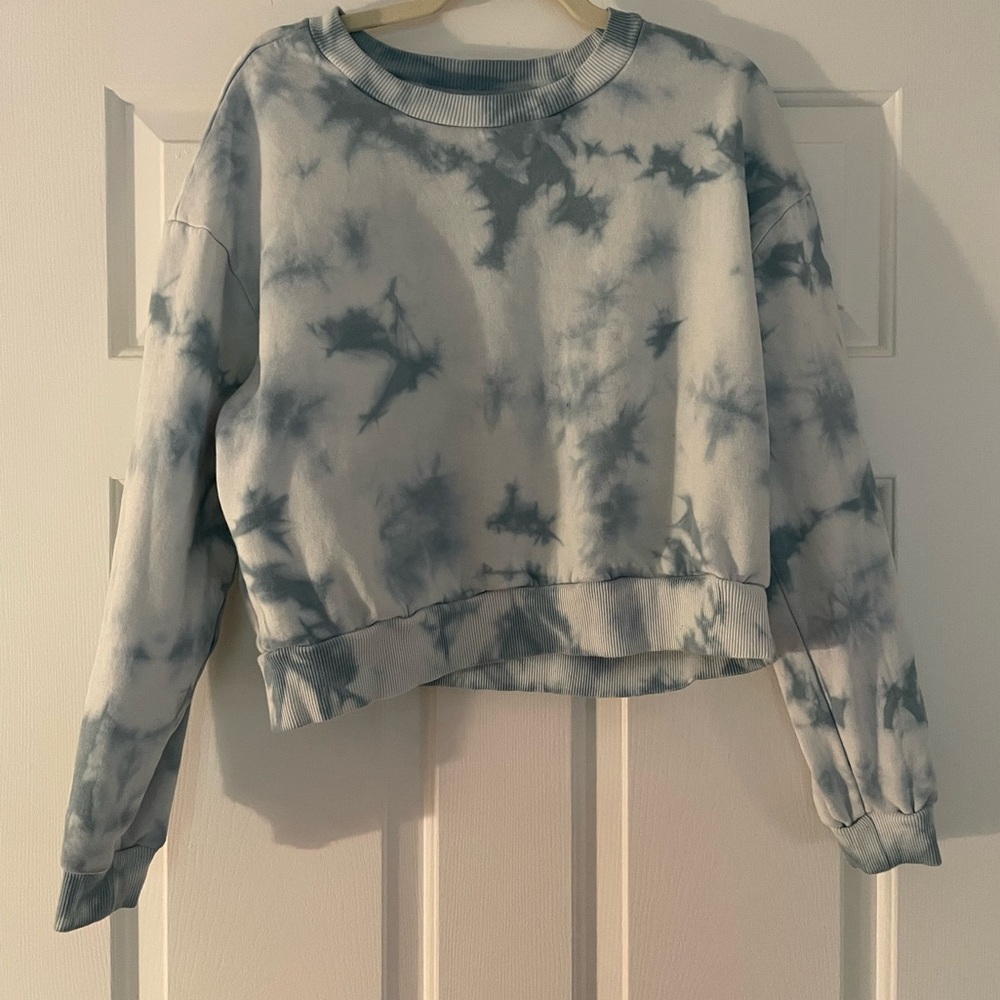 90 Degree by Reflex Tie Dye Cropped Sweatshirt